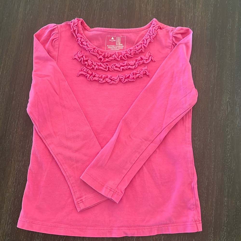 Gap Pink Long Sleeve 100% Cotton shirt size 5